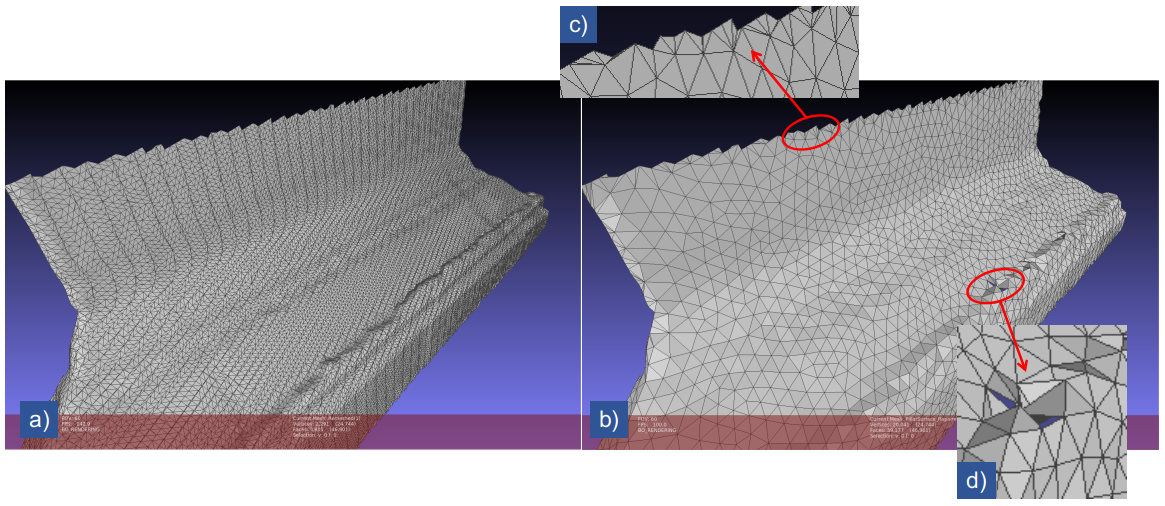 Figure: The original and remeshed surfaces. 