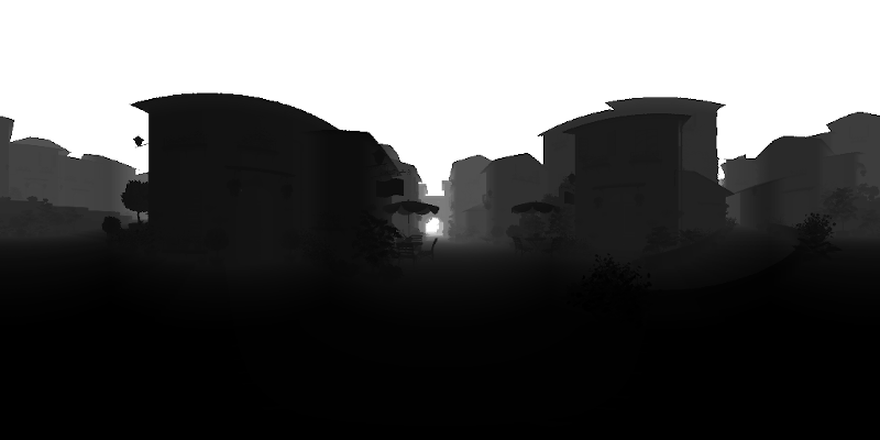 A panorama depth image.