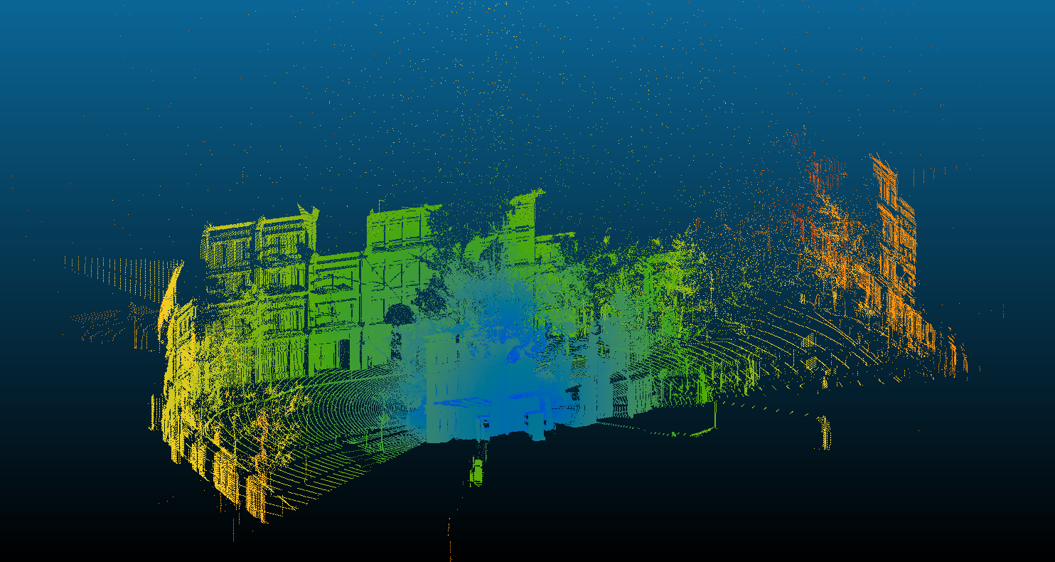 Point cloud from the original depth image.