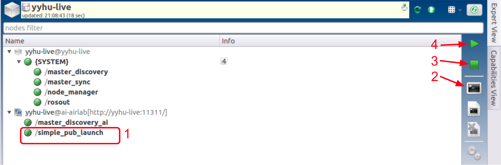 <img>Figure 13 /simple_pub_launch node launched on remote computer.